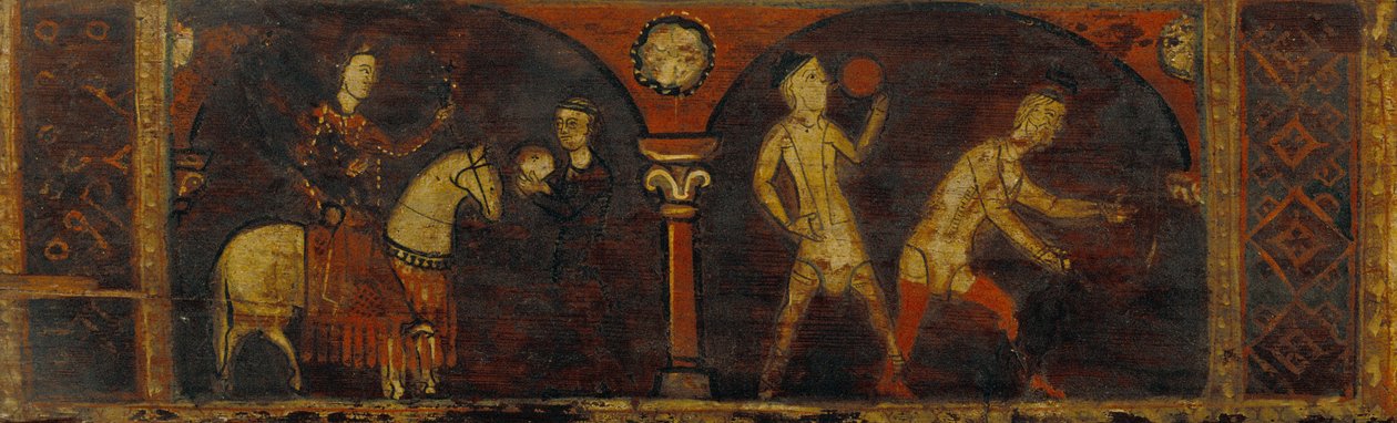 Mennyezeti panel allegorikus jelenetekkel a májusi és júniusi munkákról alkotó: Unbekannt Unbekannt
