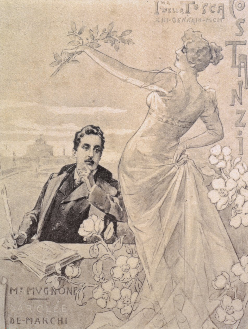 Emlékképeslap a „Tosca” opera első előadásáról, Giacomo Puccini (1858-1924) 1900 alkotó: Unbekannt Unbekannt