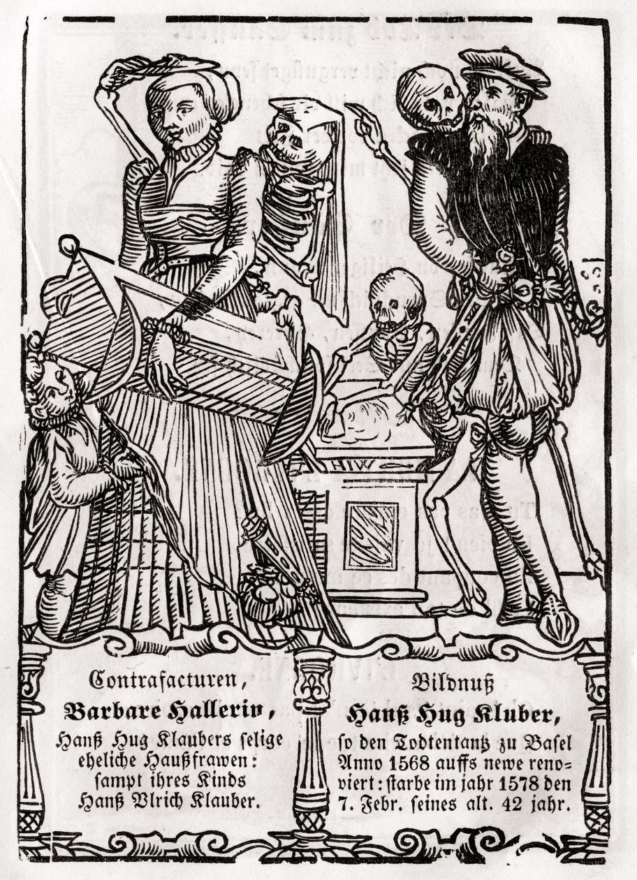A halál jön a festőért, a „Der Todten Tanz”-ból, Bázel, 1843 alkotó: Unbekannt Unbekannt