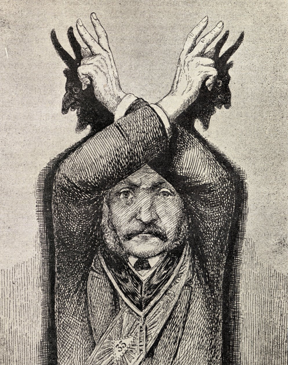 Ördögimádat, Eugen Lennhoff A szabadkőművesből, 1932-ben alkotó: Unbekannt Unbekannt