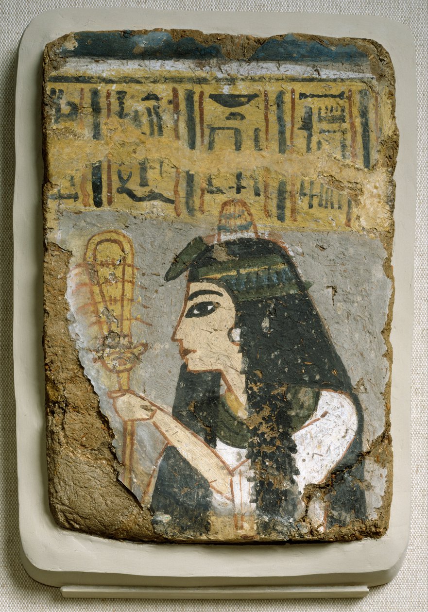 Egyiptomi - falfestmény - nő, aki bizalmat tart alkotó: Unbekannt Unbekannt