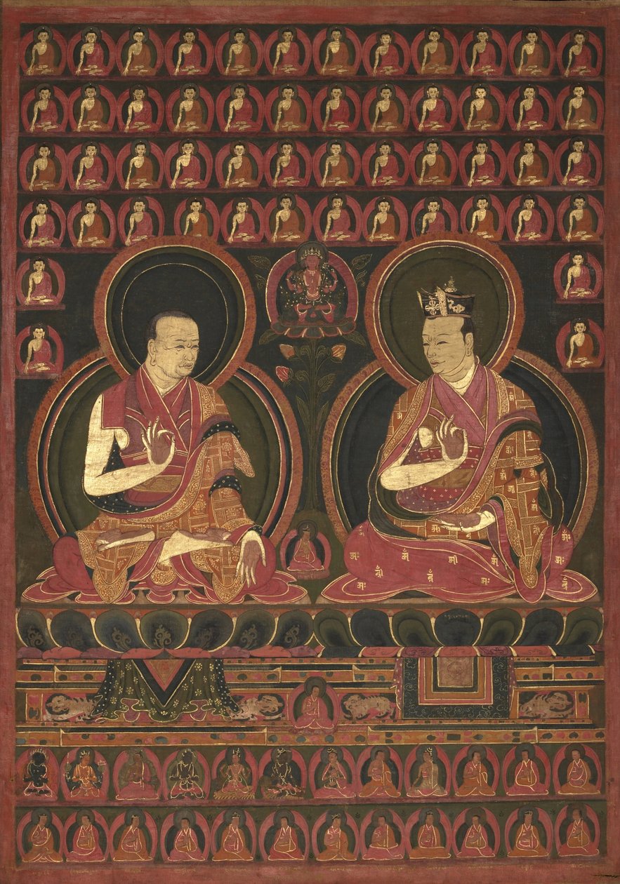 Nyolcadik Karmapa, Mikyo Dorje (1507-1554) és tanára, az első Sangye Nyenpa alkotó: Unbekannt Unbekannt