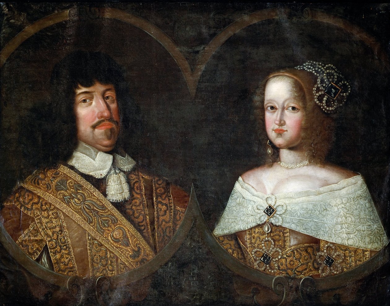 Frigyes III. Dán (1609–70) és Sofia Amalia, Braunschweig-Lyneburg (1628–85) alkotó: Unbekannt Unbekannt