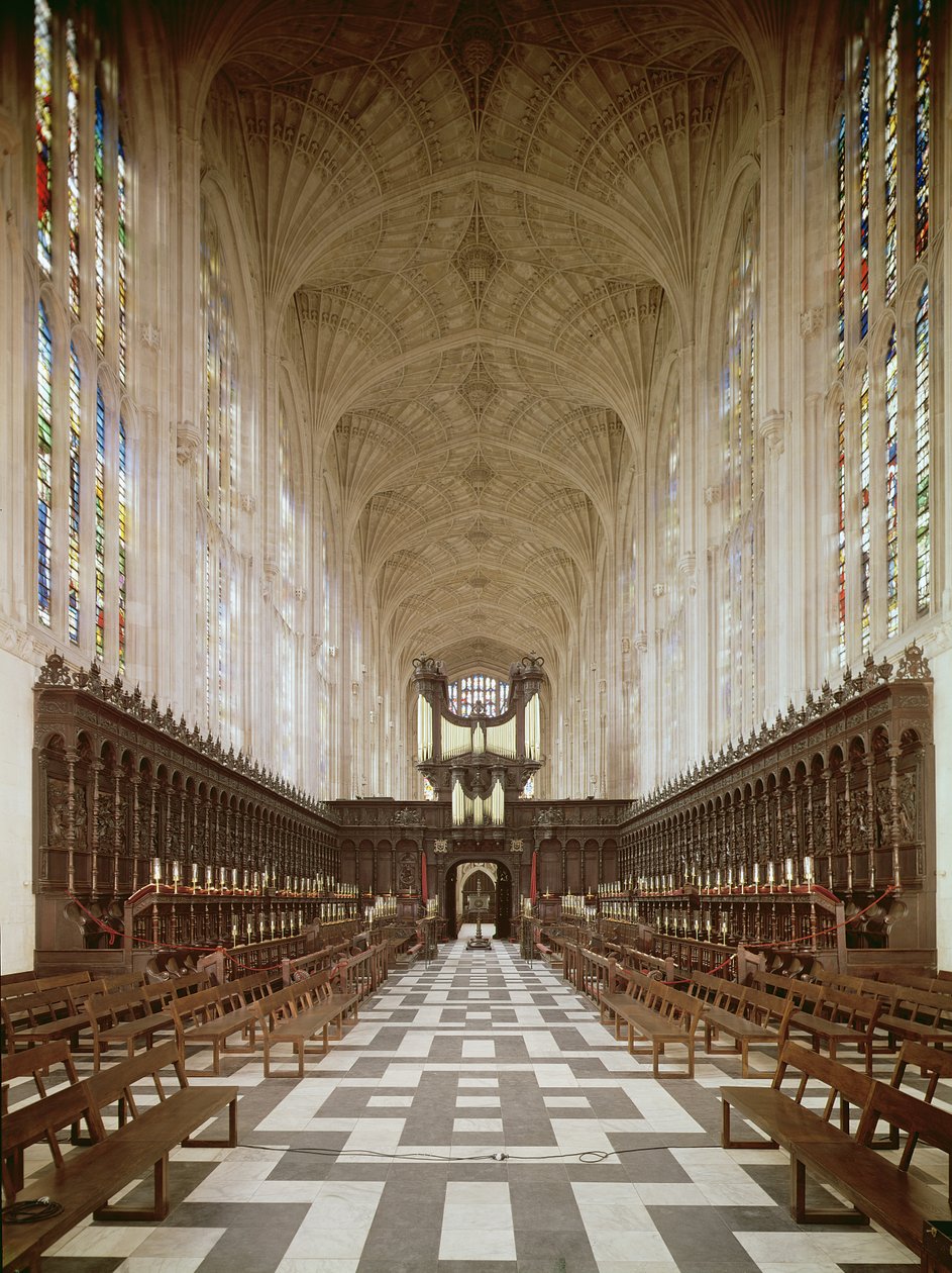 A Kings College kápolna belseje, Cambridge 1446-1515 fotó alkotó: Unbekannt Unbekannt