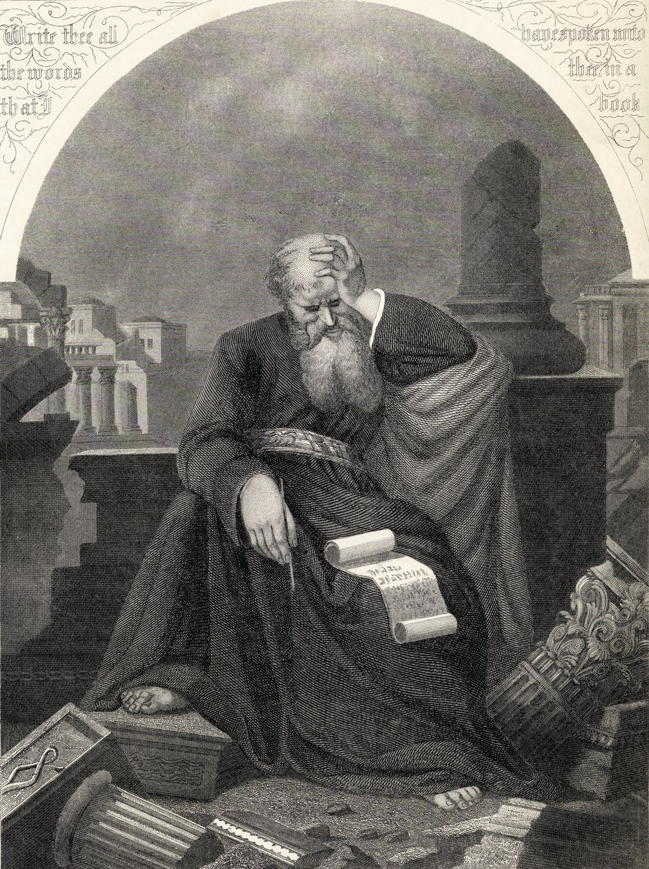 Jeremiah, S. Allen metszete a „The National Illustrated Family Bible”-ből, 1870 körül megjelent alkotó: Unbekannt Unbekannt
