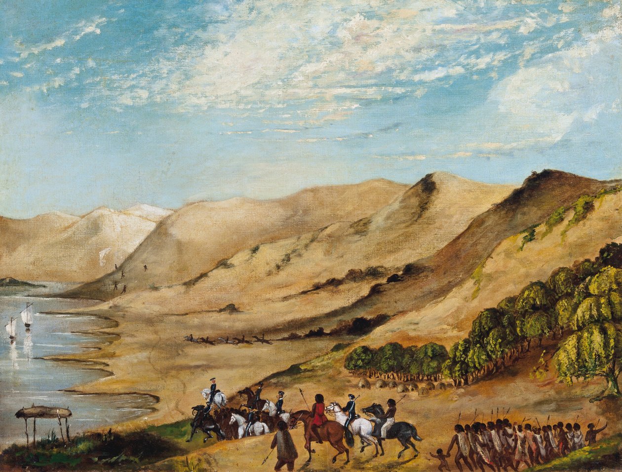 A nagy OHallorans expedíció a Coorongba, 1840. augusztus alkotó: Unbekannt Unbekannt
