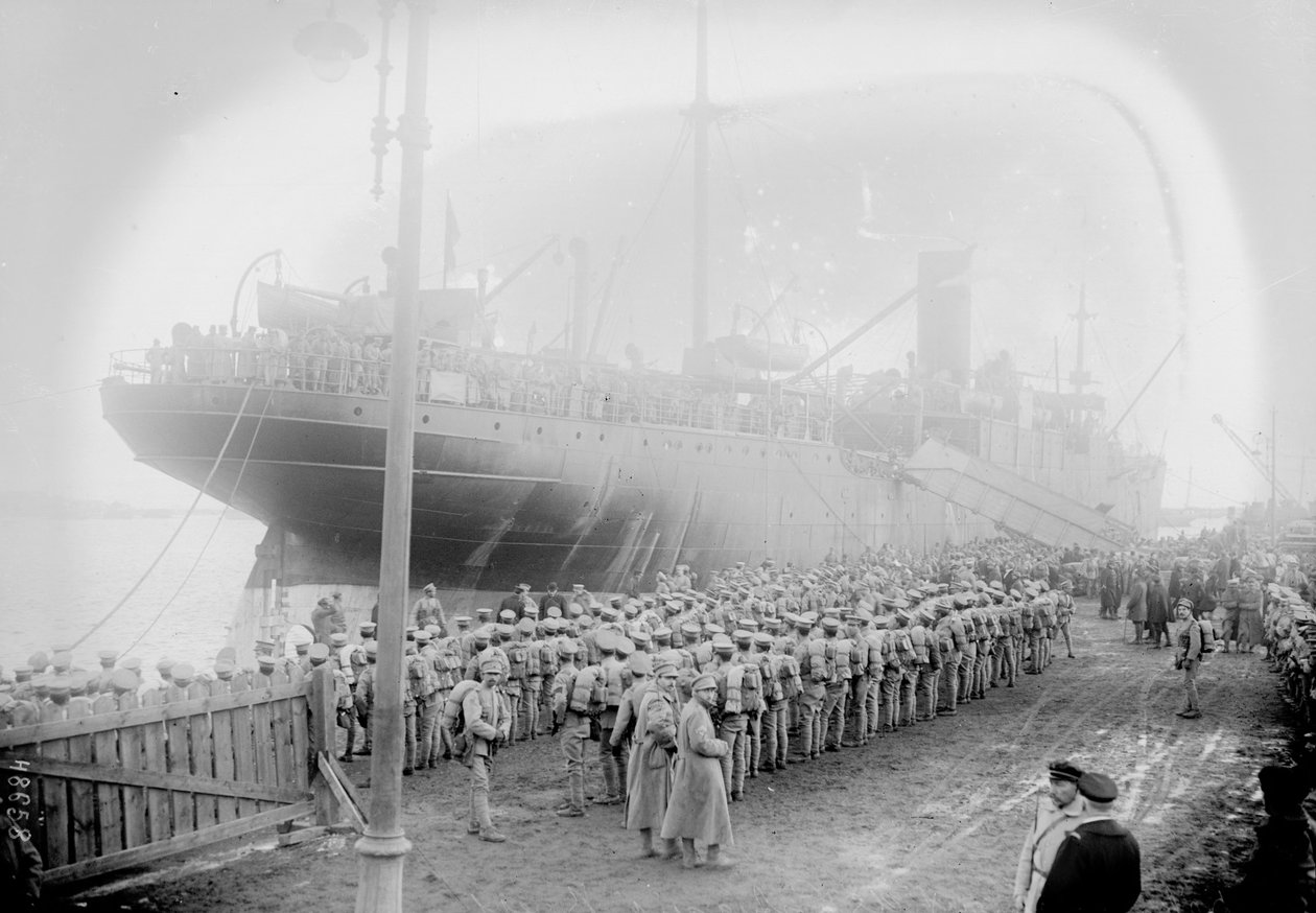 Portugál csapatok partraszállása, Brest, 1917 alkotó: Unbekannt Unbekannt