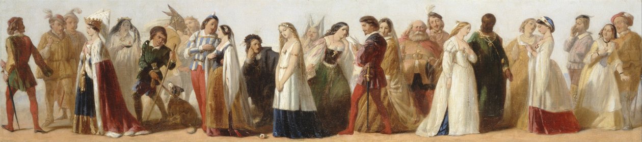 Shakespeare -darabok szereplőinek felvonulása alkotó: Unbekannt Unbekannt