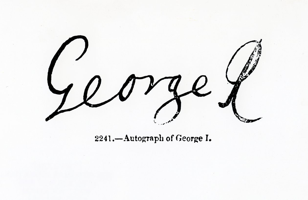 I. György (1660-1727) aláírásának reprodukciója alkotó: Unbekannt Unbekannt