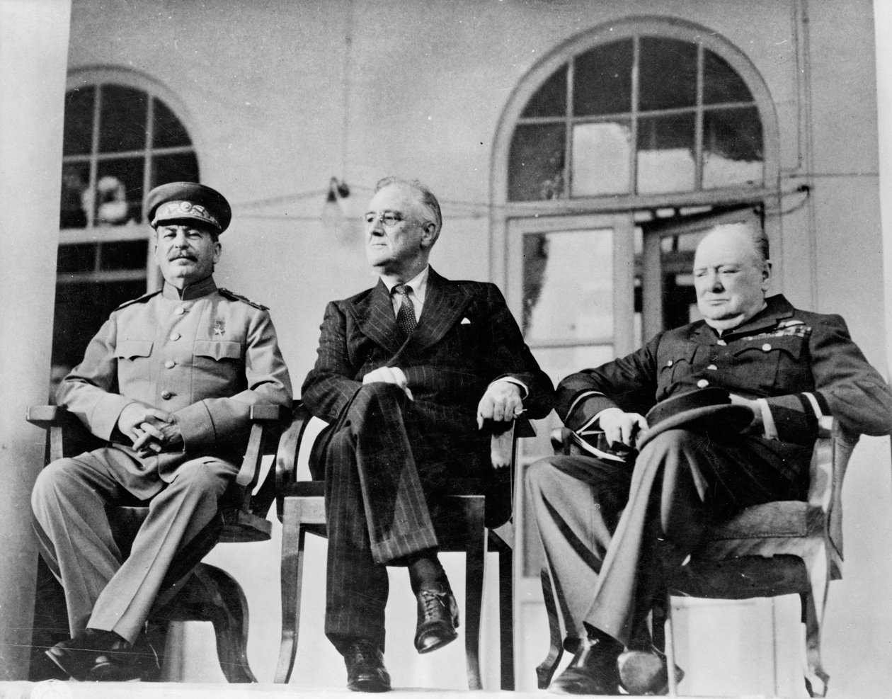 Roosevelt, Sztálin és Churchill a teheráni konferencián, 1943 alkotó: Unbekannt Unbekannt