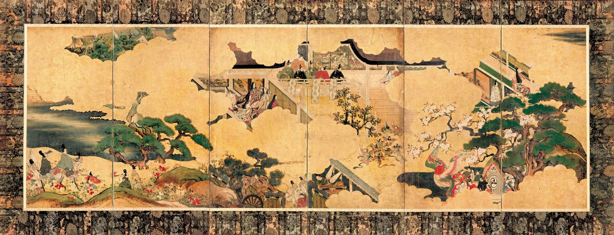 Jelenetek a Genji meséje (Genji monogatari) három fejezetéből alkotó: Unbekannt Unbekannt