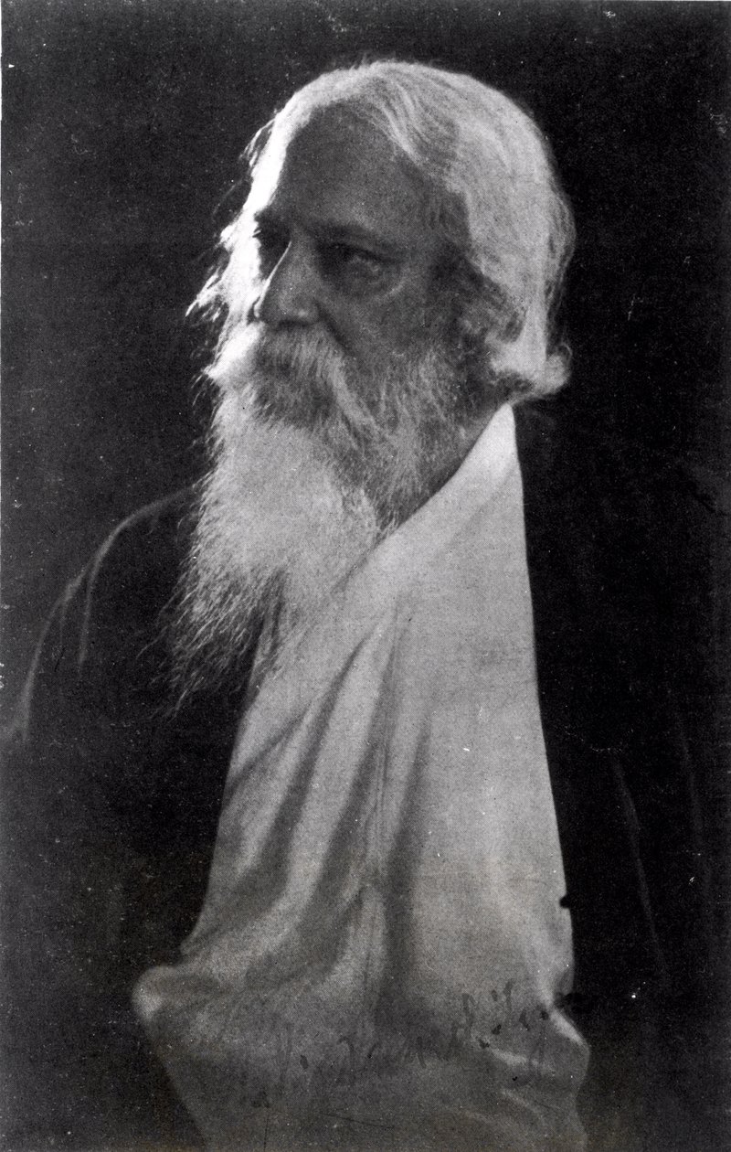 Sir Rabindranath Tagore (1861-1941) (bundw fotó) alkotó: Unbekannt Unbekannt
