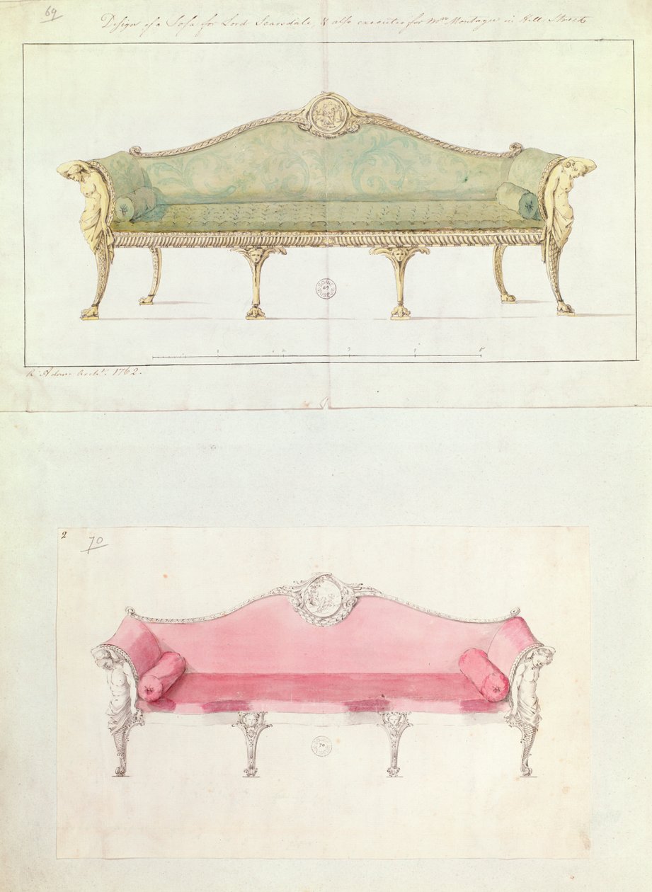 Robert Adam által tervezett kanapé, 1770-es évek alkotó: Unbekannt Unbekannt