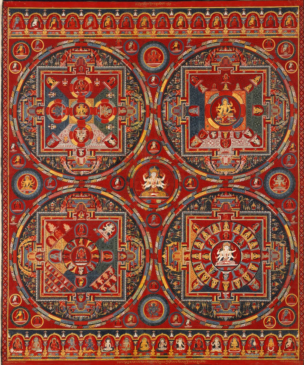 Tibeti, Közép-Tibet, Tsang (Ngor kolostor), Sakya rend - A Vajravali sorozat négy mandalája alkotó: Unbekannt Unbekannt