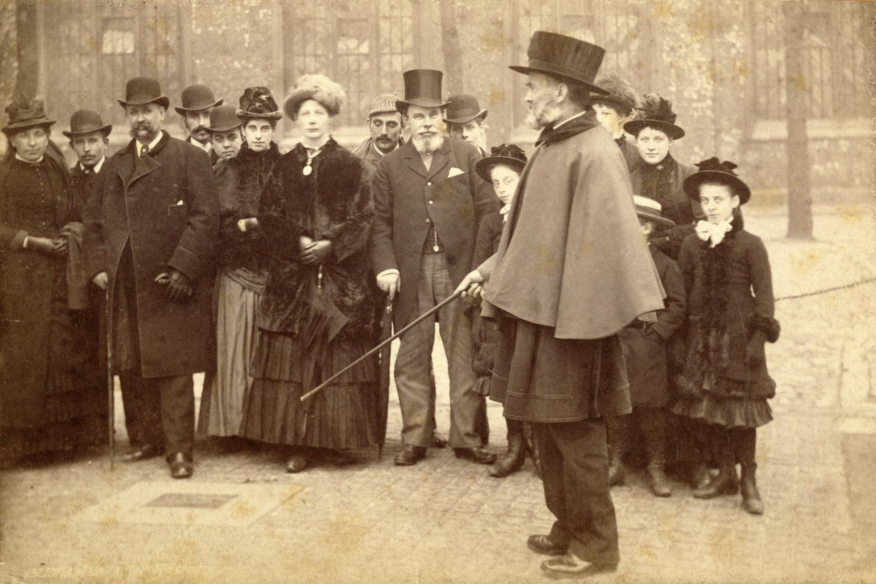 Turisták látogatják a Tower of London, 1880 körül alkotó: Unbekannt Unbekannt