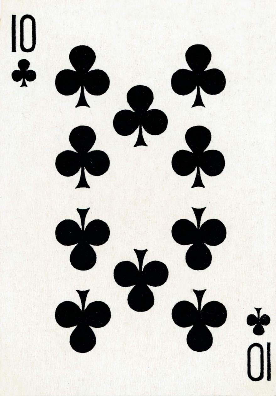 10 klub a Goodall & Son Ltd. kártyapaklijából, 1940 alkotó: Unbekannt