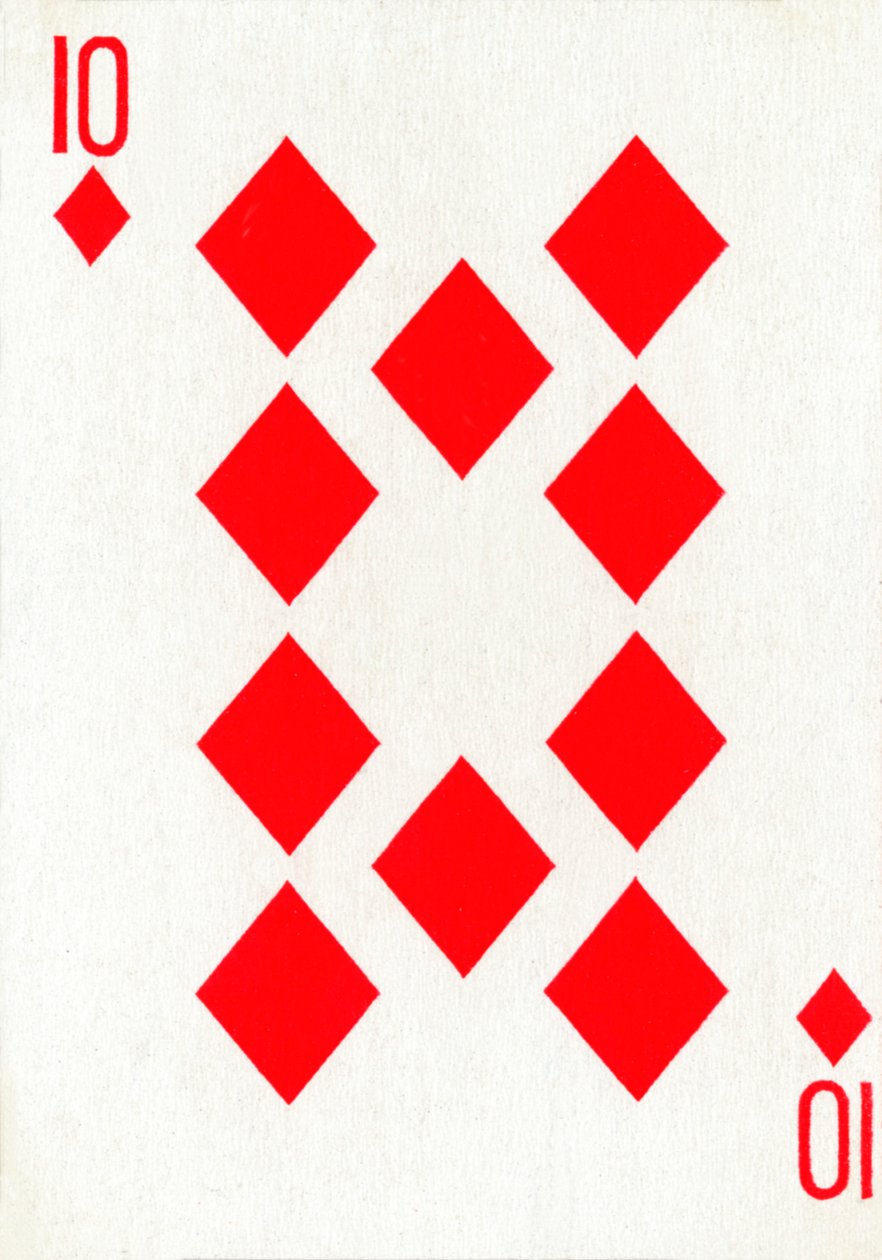 10 gyémánt a Goodall & Son Ltd. kártyapaklijából, 1940 alkotó: Unbekannt