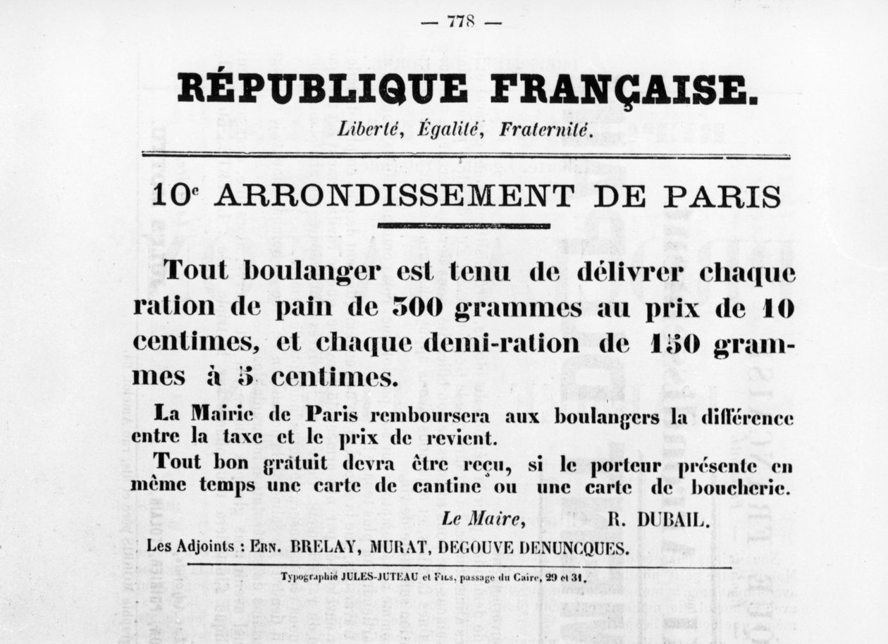10. Párizsi kerület, a Párizsi Kommün francia politikai plakátjairól, 1871. május alkotó: Unbekannt