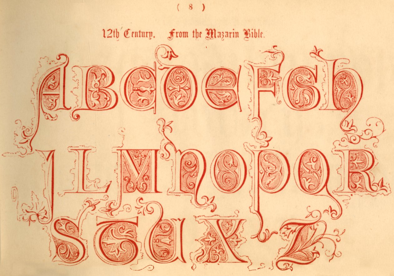 12. Század. A Mazarin Bibliából, 1862 alkotó: Unbekannt