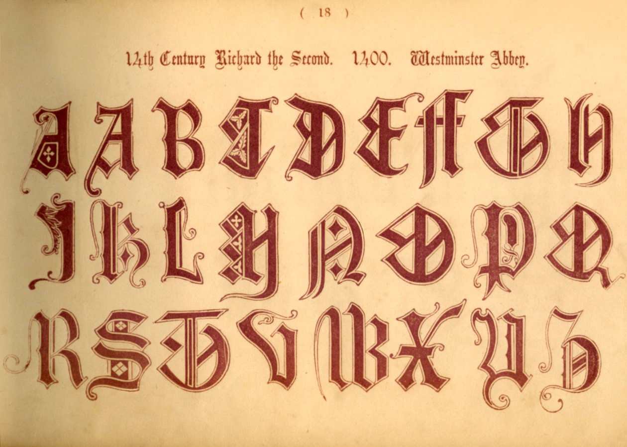 14. Század. Második Richárd. 1400. Westminster Abbey, 1862 alkotó: Unbekannt