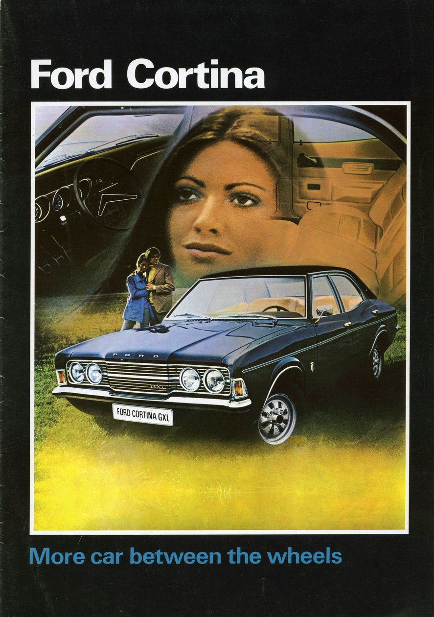 1972 Ford Cortina Mk3 értékesítési prospektus borítója. alkotó: Unbekannt