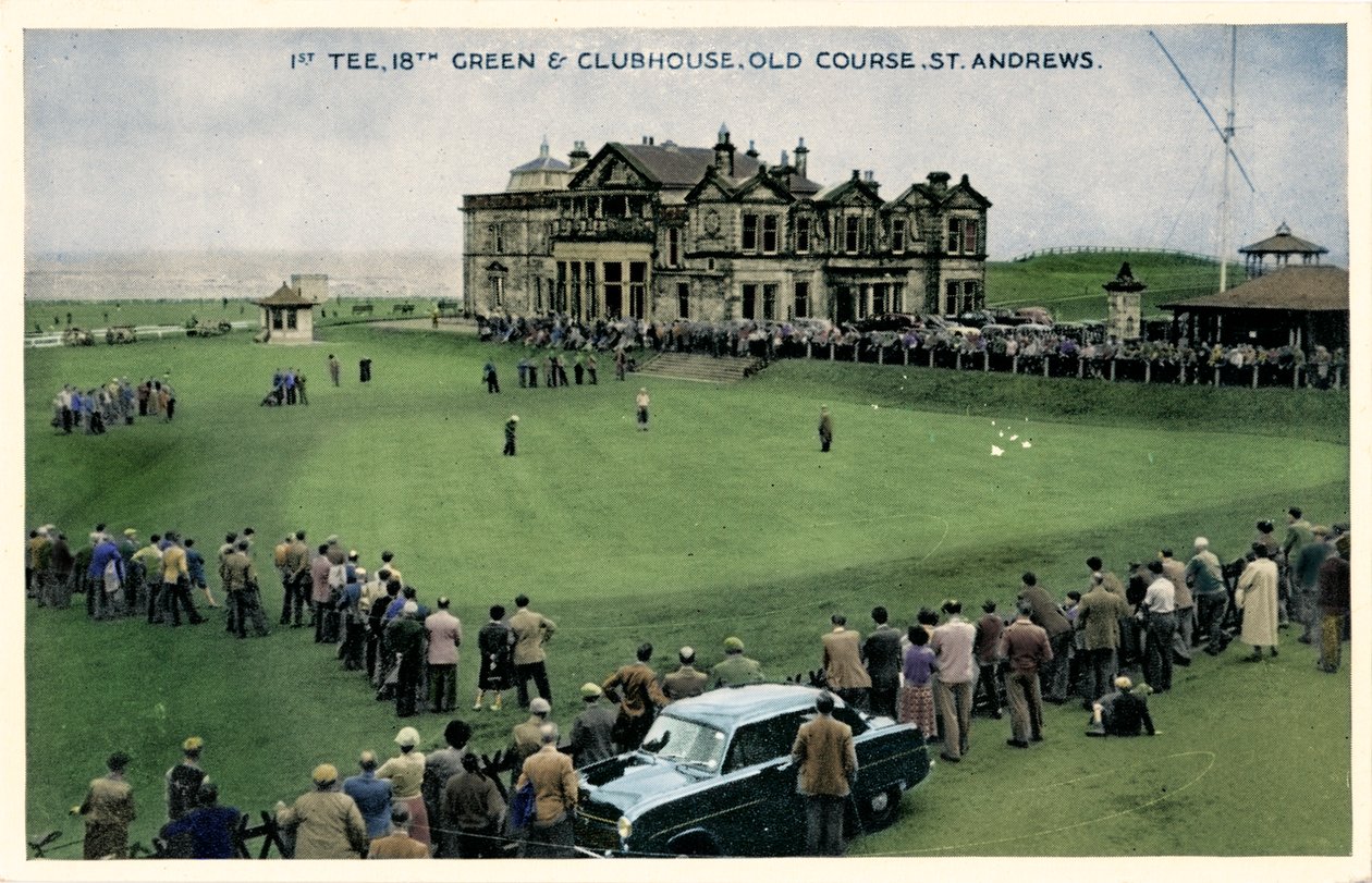 1. Tee, 18. Green & Clubhouse, Old Course, St. Andrews, 1955 alkotó: Unbekannt