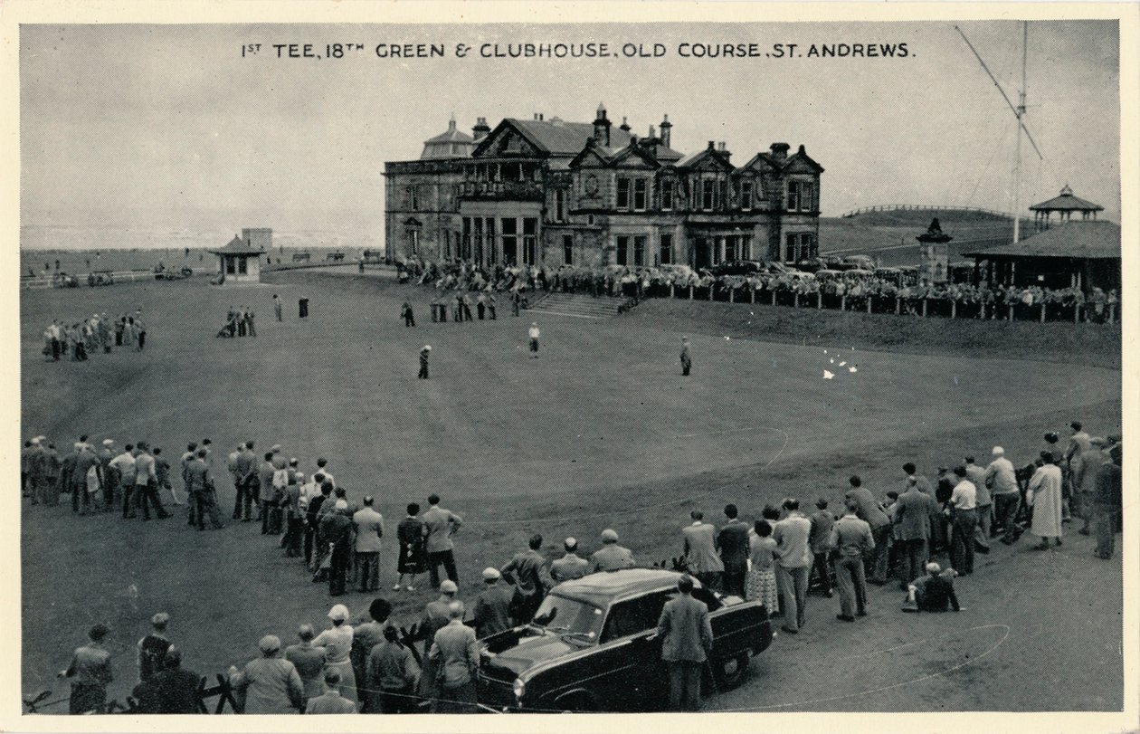1. Tee, 18. Green & Clubhouse, Old Course, St. Andrews, 1955 alkotó: Unbekannt