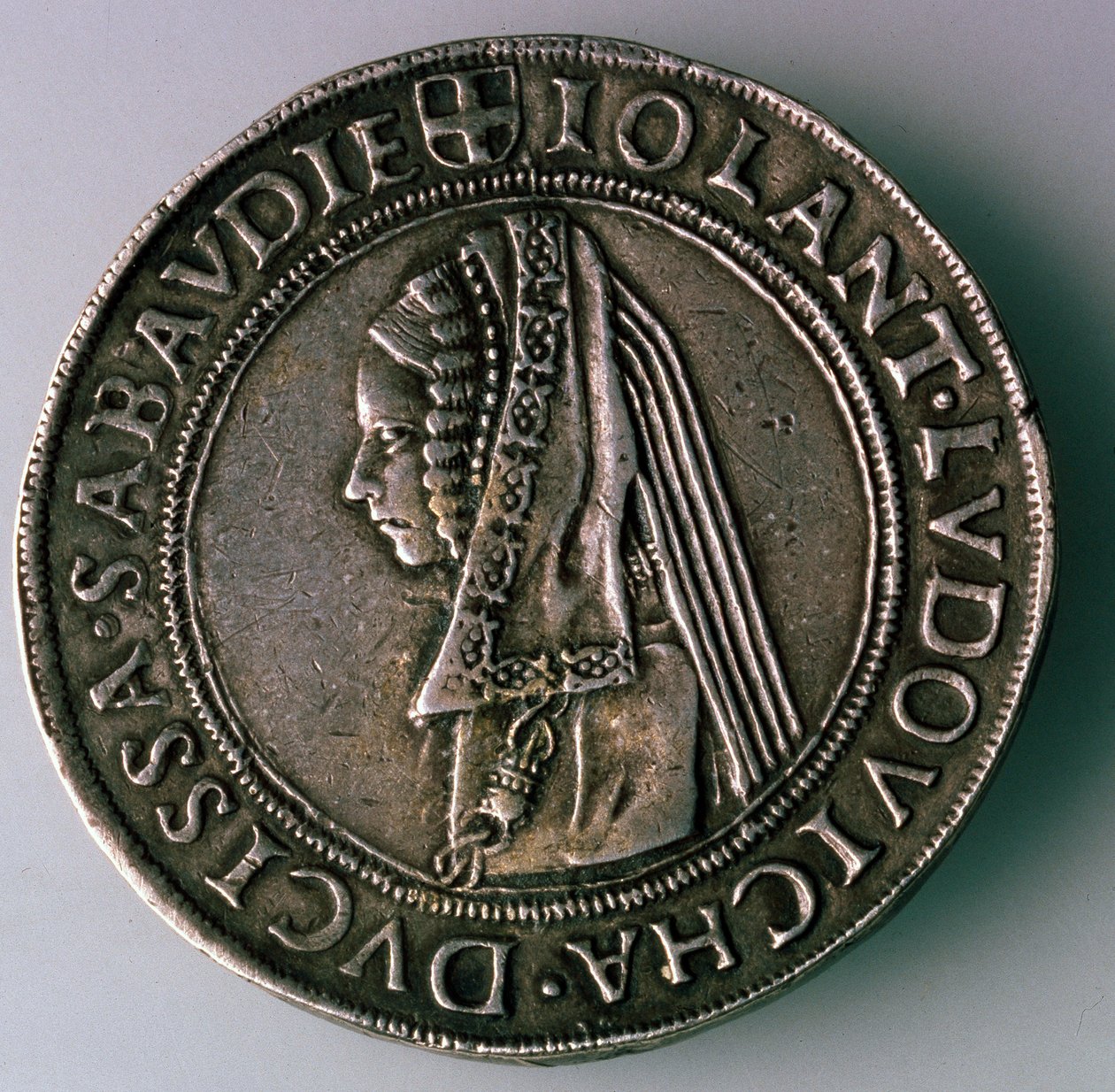 4-Teszton. Savoyai Hercegség, Olaszország, Hátoldal: Iolanta Ludovica, Savoyai hercegnő, 1497-1504 alkotó: Unbekannt