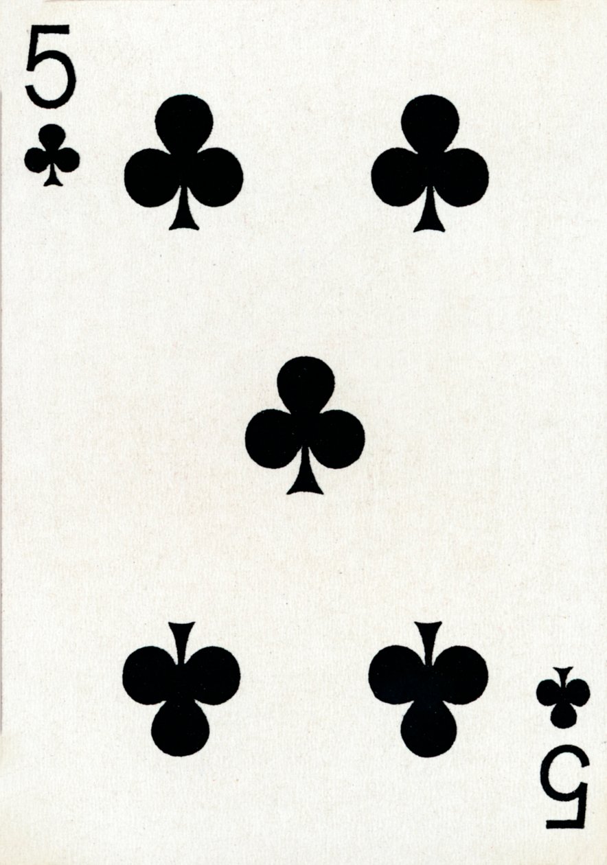 5 klub a Goodall & Son Ltd. kártyapaklijából, 1940 alkotó: Unbekannt