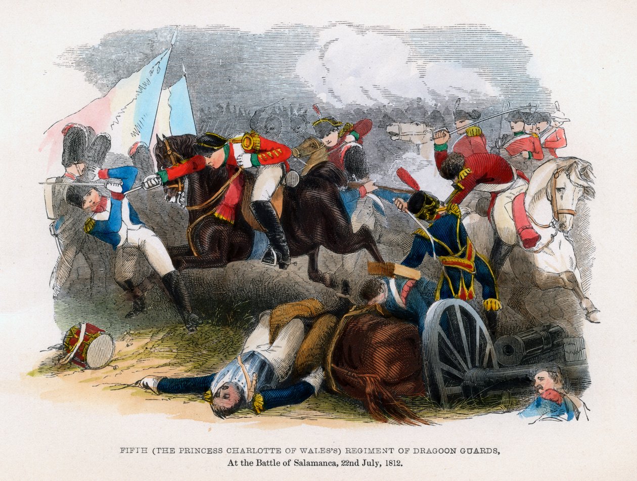 Dragoon Guards 5. ezred, Salamancai csata, 1812. július 22. alkotó: Unbekannt
