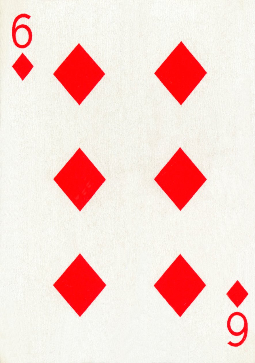 6 gyémánt a Goodall & Son Ltd. kártyapaklijából, 1940 alkotó: Unbekannt