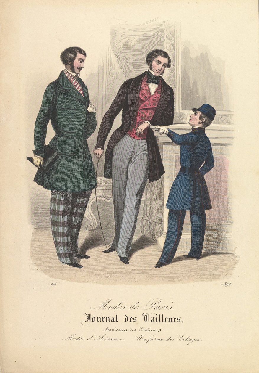 892 Modes de Paris, Journal des Tailleurs, 1848. alkotó: Unbekannt