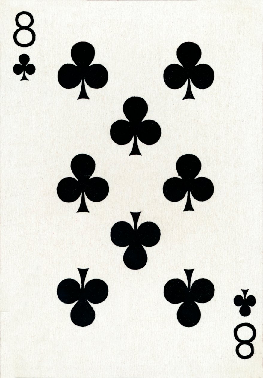 8 klub a Goodall & Son Ltd. kártyapaklijából, 1940 alkotó: Unbekannt