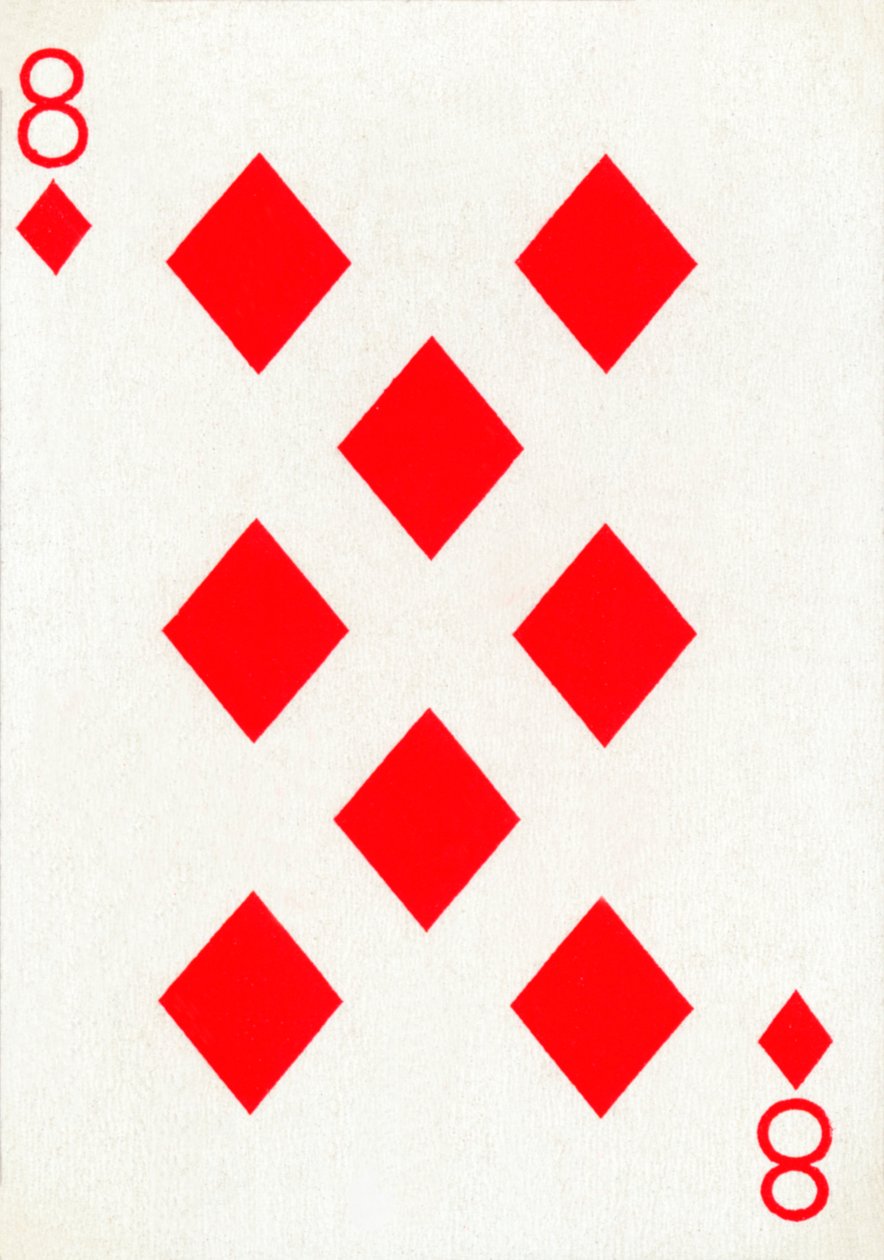 8 gyémánt a Goodall & Son Ltd. kártyapaklijából, 1940 alkotó: Unbekannt