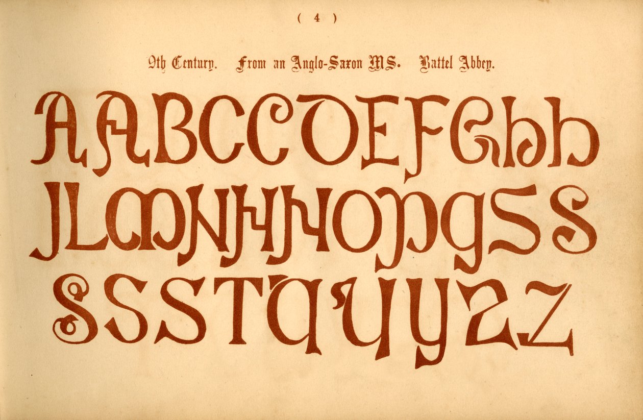 9. század. Egy angolszász MS-ből. Battel-apátság, 1862 alkotó: Unbekannt