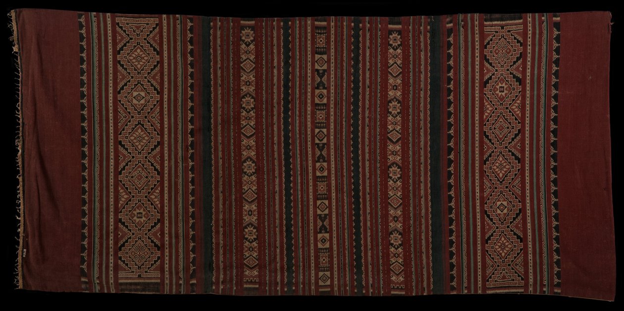 Bentenai sarong, amelyet a minahaszák szőttek valamikor a 18. század környékén. alkotó: Unbekannt