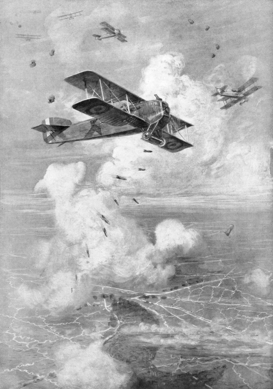 Egy Breguet francia kétfedelű bombázó működés közben, 1917 1926 alkotó: Unbekannt