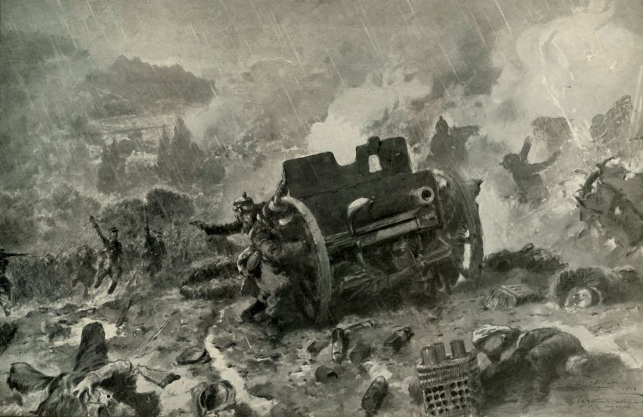 Briliáns francia támadás a német álláspont ellen az Argonne-ban, 1919. alkotó: Unbekannt