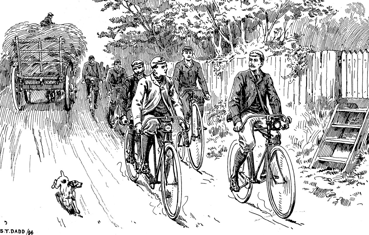 Egy brit kerékpáros klub vidéki túrára, 1895 alkotó: Unbekannt