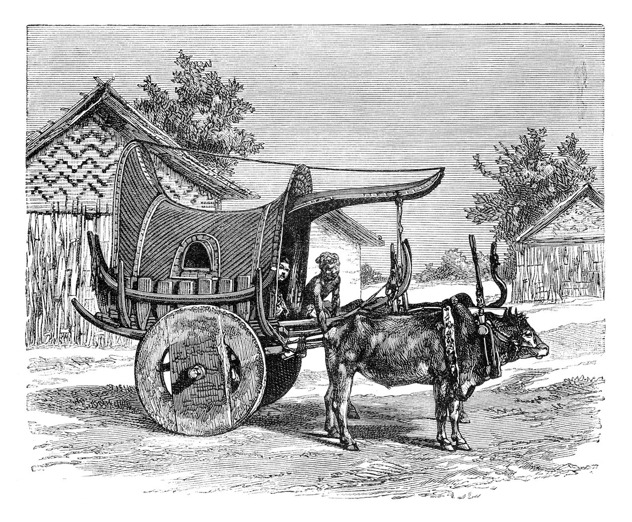 Burmai kocsi, Burma, Mianmar, 1895 alkotó: Unbekannt
