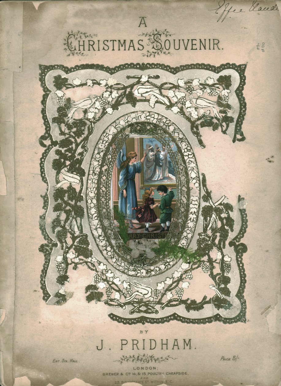 Karácsonyi szuvenír, kotta fedőlapja, 1860-as évek alkotó: Unbekannt