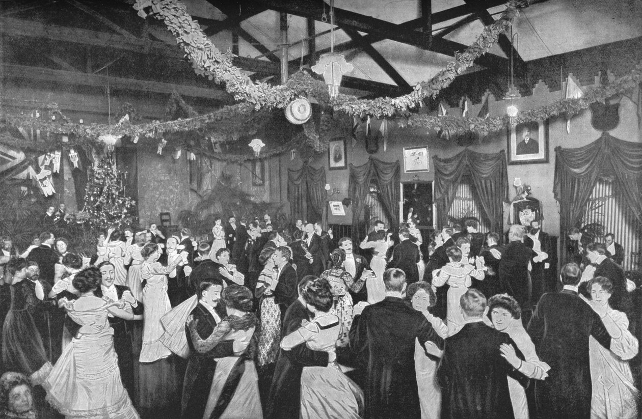 Karácsonyi tánc a német gimnáziumban, London, 1902 1903 alkotó: Unbekannt