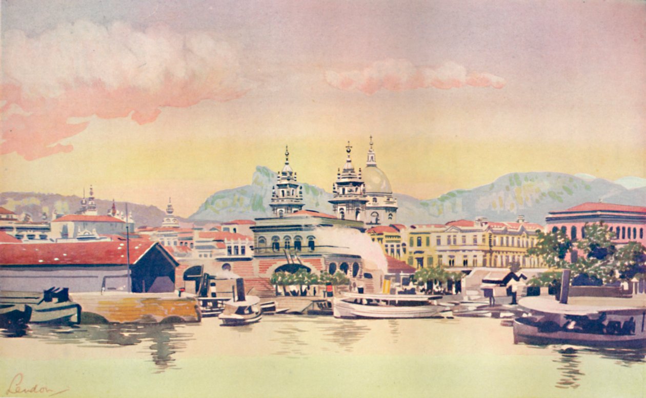 A Rio Customs Wharf egyik sarka, 1914 alkotó: Unbekannt