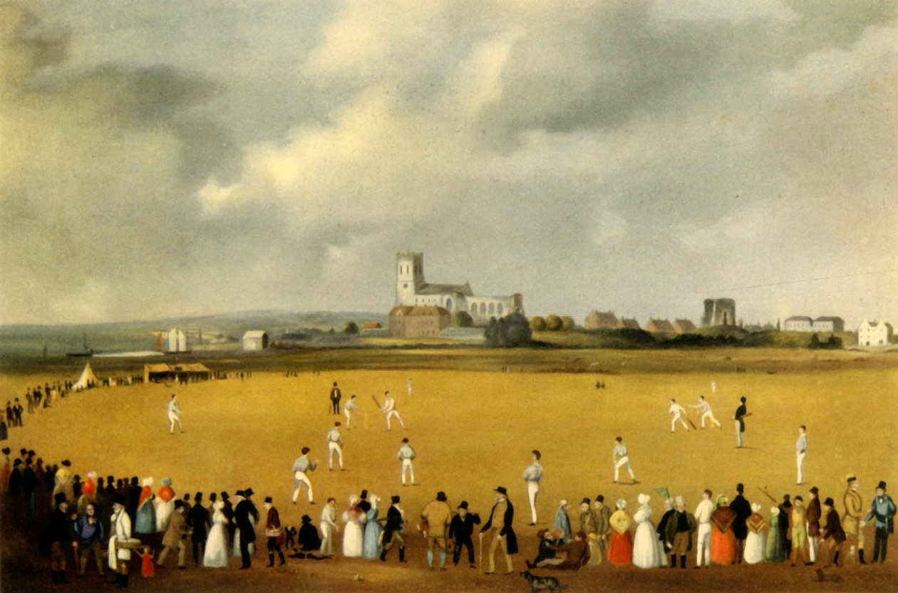„Egy krikettmérkőzés a Christchurch Prioryban, Hampshire, 1850”, 1947. alkotó: Unbekannt