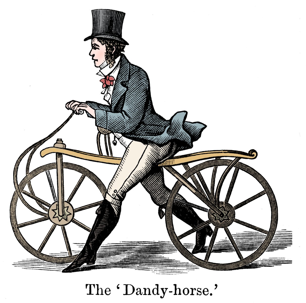 Egy Dandy-Horse vagy Draisienne a divatos c1820 típusból alkotó: Unbekannt