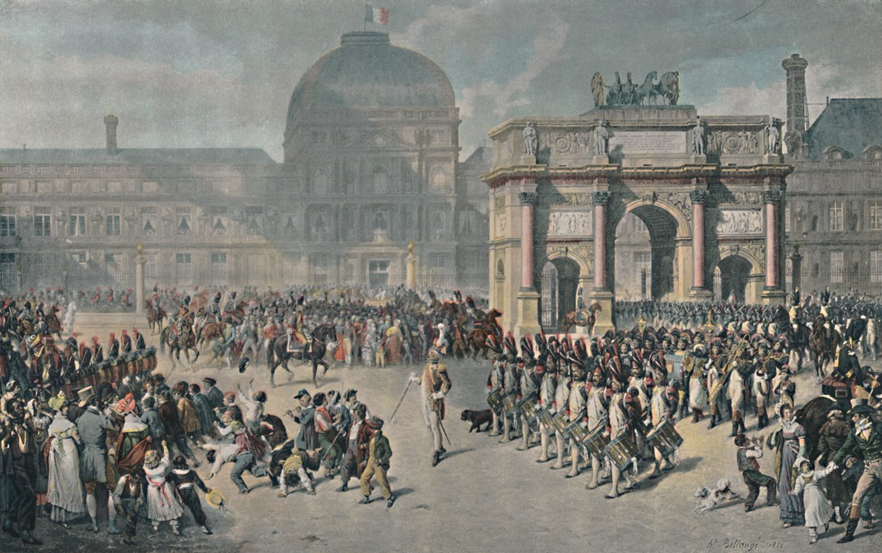 A Day of Review Under The Empire, Place Du Carrousel, 1810, 1896 alkotó: Unbekannt