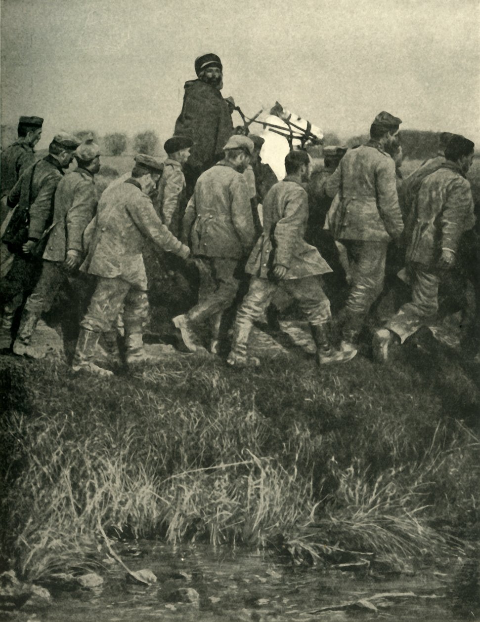 Egy francia észak-afrikai katona foglyokkal vagy háborúval, Első világháború, 1914, 1920 c. alkotó: Unbekannt
