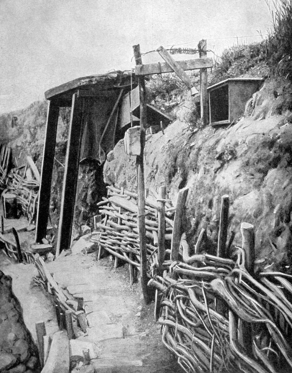 Egy francia árok, I. világháború, 1915 alkotó: Unbekannt