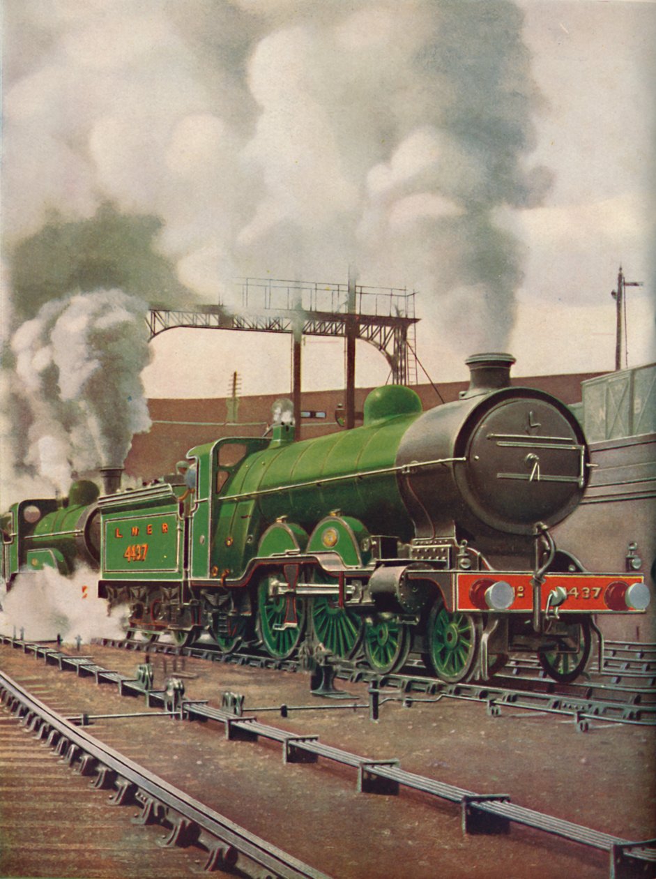 Egy nehéz expresszvonat, amely elhagyja a Kings Cross-t, L.N.E.B., 1926 alkotó: Unbekannt