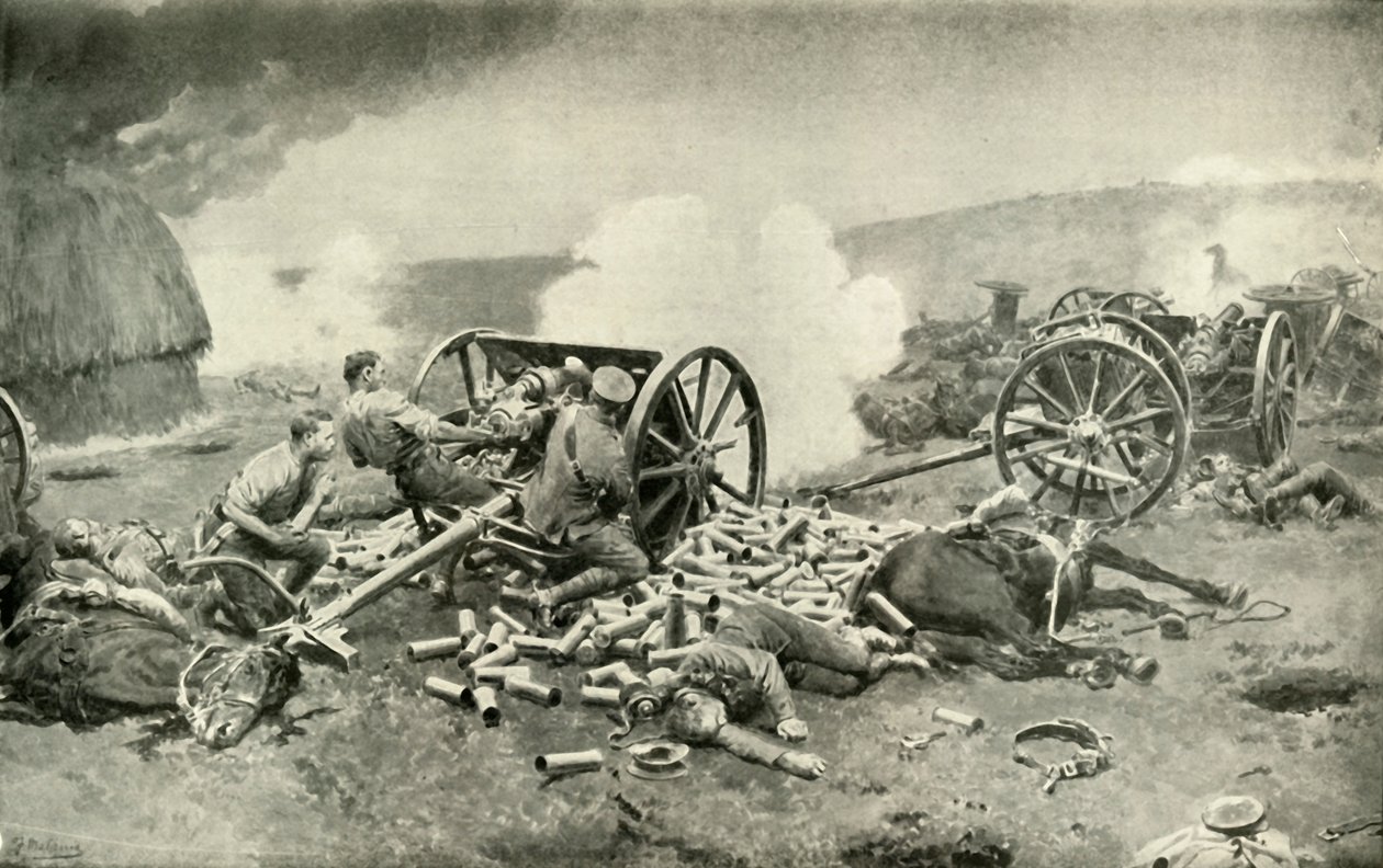 A királyi lótüzérség hőstette Compiègne mellett, 1919. alkotó: Unbekannt